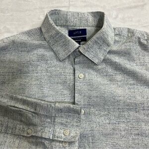 Apt. 9 Men's Long Sleeve Gray & Green Textured Shirt-Slim Fit, XXL